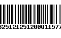 Código de Barras 13251212512000115775