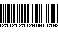 Código de Barras 13251212512000115926