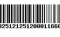 Código de Barras 13251212512000116605