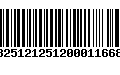 Código de Barras 13251212512000116680