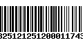 Código de Barras 13251212512000117437