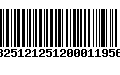 Código de Barras 13251212512000119563