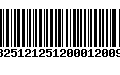 Código de Barras 13251212512000120096