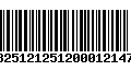 Código de Barras 13251212512000121471