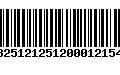 Código de Barras 13251212512000121547