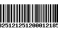 Código de Barras 13251212512000121853