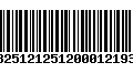 Código de Barras 13251212512000121930