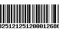 Código de Barras 13251212512000126862