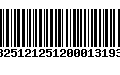 Código de Barras 13251212512000131931