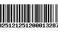 Código de Barras 13251212512000132874