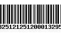 Código de Barras 13251212512000132952