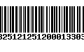 Código de Barras 13251212512000133031