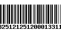 Código de Barras 13251212512000133110