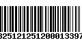 Código de Barras 13251212512000133976