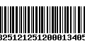 Código de Barras 13251212512000134055