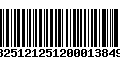 Código de Barras 13251212512000138492