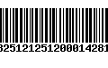 Código de Barras 13251212512000142814