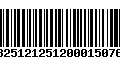 Código de Barras 13251212512000150760