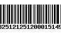 Código de Barras 13251212512000151496