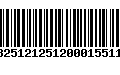 Código de Barras 13251212512000155112