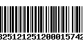 Código de Barras 13251212512000157427