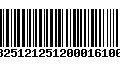 Código de Barras 13251212512000161003