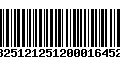 Código de Barras 13251212512000164520