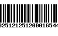 Código de Barras 13251212512000165445