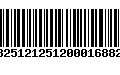 Código de Barras 13251212512000168822