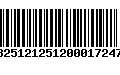 Código de Barras 13251212512000172476