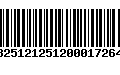 Código de Barras 13251212512000172646