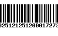 Código de Barras 13251212512000172732