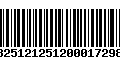 Código de Barras 13251212512000172988