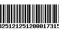 Código de Barras 13251212512000173158