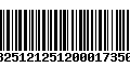 Código de Barras 13251212512000173500