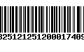 Código de Barras 13251212512000174098