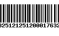 Código de Barras 13251212512000176326