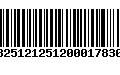 Código de Barras 13251212512000178304