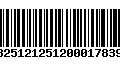 Código de Barras 13251212512000178390