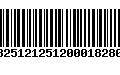 Código de Barras 13251212512000182802