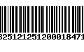 Código de Barras 13251212512000184715