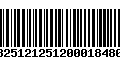 Código de Barras 13251212512000184802