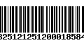 Código de Barras 13251212512000185849