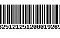 Código de Barras 13251212512000192696