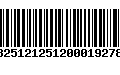 Código de Barras 13251212512000192784