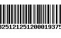 Código de Barras 13251212512000193756