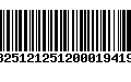 Código de Barras 13251212512000194199