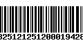 Código de Barras 13251212512000194287