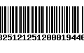 Código de Barras 13251212512000194464