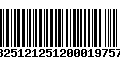 Código de Barras 13251212512000197571